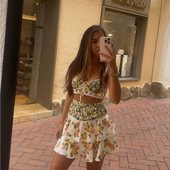 For Love And Lemons rosalyn skirt and top set